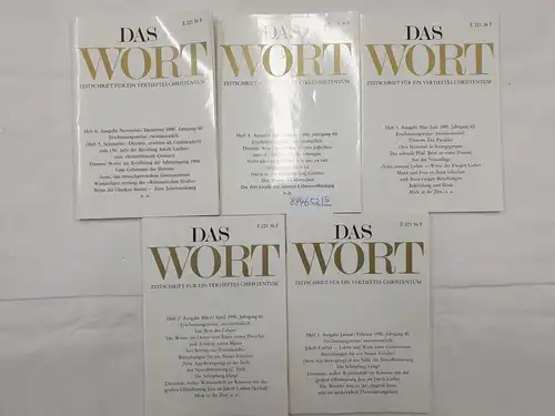 Zluhan, Friedrich (Hrsg.): Das Wort : Zeitschrift für ein vertieftes Christentum : Jahrgang 60 : 1990 : Komplett in 5 Heften 
 (Heft Nr. 1, 2, 3, 4 und Doppelheft 5/6). 