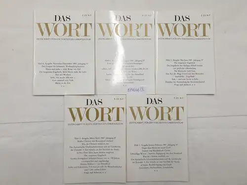 Zluhan, Friedrich (Hrsg.): Das Wort : Zeitschrift für ein vertieftes Christentum : Jahrgang 57 : 1987 : Konvolut 5 Hefte 
 (Heft Nr. 1, 2, 3, 4 und 6). 