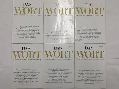 Zluhan, Friedrich (Hrsg.): Das Wort : Zeitschrift für ein vertieftes Christentum : Jahrgang 53 : 1983 : 6 Hefte : Komplett. 