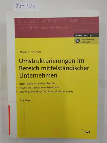 Ettinger, Jochen und Markus Schmitz: Umstrukturierungen im Bereich mittelständischer Unternehmen. 