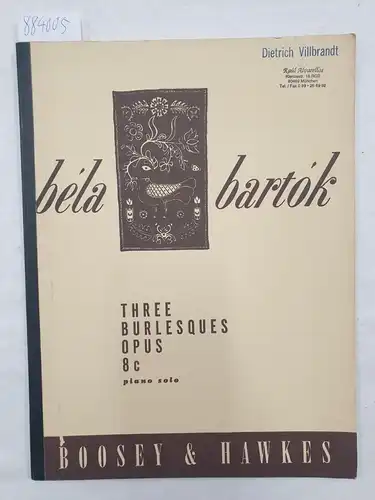 Three Burlesques Opus 8c : Piano solo