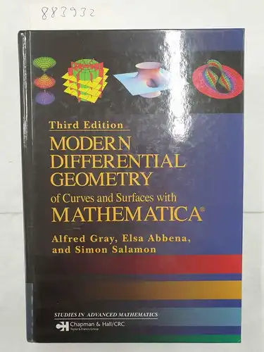 Abbena, Elsa (University di Torino Italy), Simon (Politecnico of Torino Torino Italy) Salamon and Alfred (University of Maryland College Park MD) Gray: Modern Differential Geometry of Curves and Surfaces with Mathematica (Studies in Advanced Mathematics).