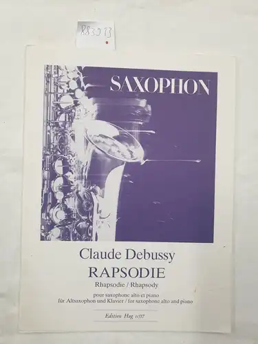 (Edition Hug 11557), Rhapsodie : für Altsaxophon und Klavier