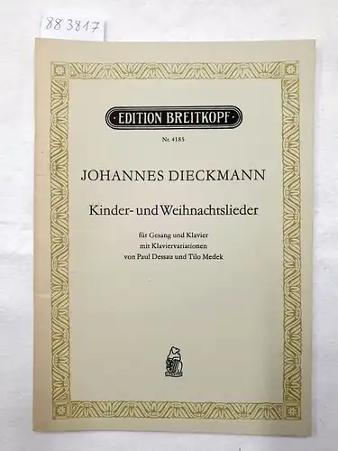 Kinder- und Weihnachtslieder für Gesang und Klavier - mit Klaviervariationen