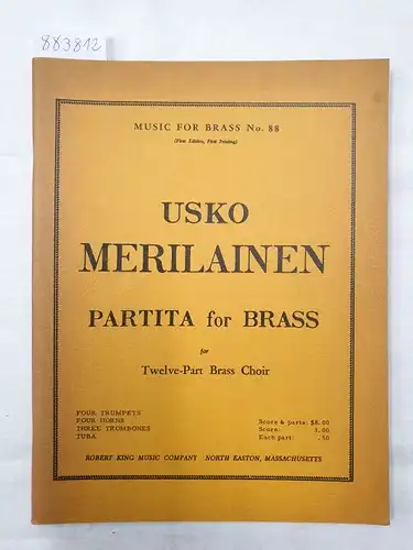 Music for Brass No. 88, Partitia for Brass - For Twelve-Part Brass Choir
