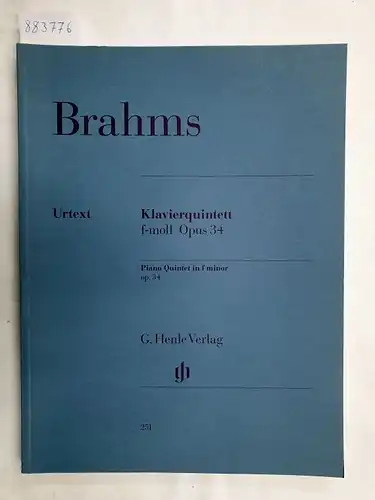 Klavierquintett - f-moll Opus 34