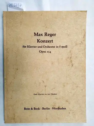 Konzert (F-moll) für Klavier und Orchester, Op. 114. Bearbeitung für zwei Klaviere zu vier Händen