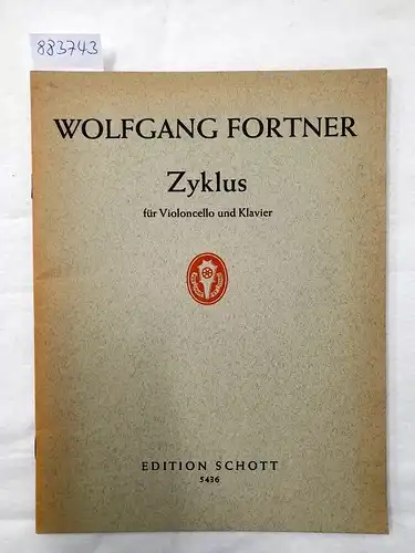(Edition Schott 5436), Zyklus : für Violoncello und Klavier : (Originalausgabe)