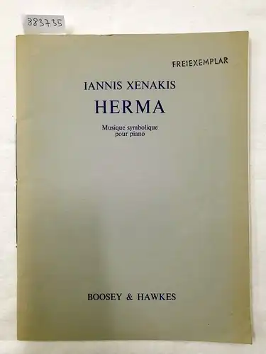 Erläuterungen in Französisch und Englisch, Herma : Musique symbolique pour piano : ("Freiexemplar" gestempelte Originalausgabe)
