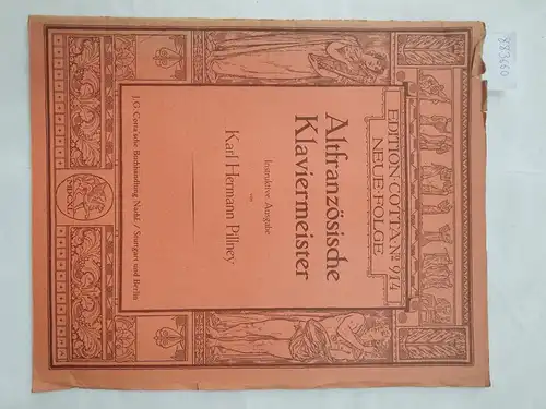 Altfranzösische Klaviermeister - Instruktive Ausgabe (Edition Cotta No. 914)