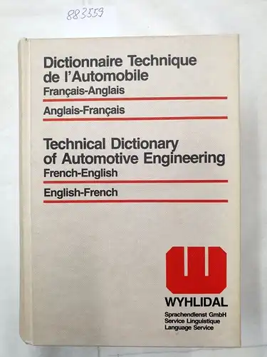 Lexikon: Technical Dictionary of Automotive Engineering. French-English /English-French /also American English. Dictionnaire Technique de l'Automobile, Français-Anglais /Anglais-Français. 