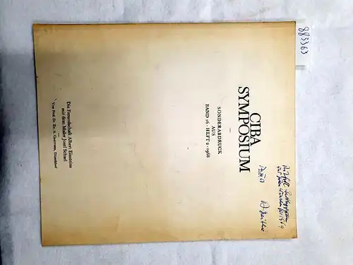 Greither, A: Die Freundschaft Albert Einsteins mit dem Maler Josef Scharl : Ciba Symposium - Sonderdruck aus Band 16, Heft 2, 1968 : Exemplar mit Wittmung vom Autor. 