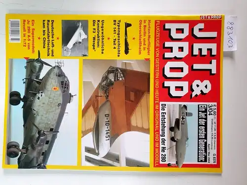 Birkholz, Heinz (Hrsg.): Jet & Prop : Heft 3/04 : April / Mai 2004 : Ein Jet der ersten Generation: Die Entstehung der He 280 
 (Flugzeuge von gestern und heute im Original und im Modell). 