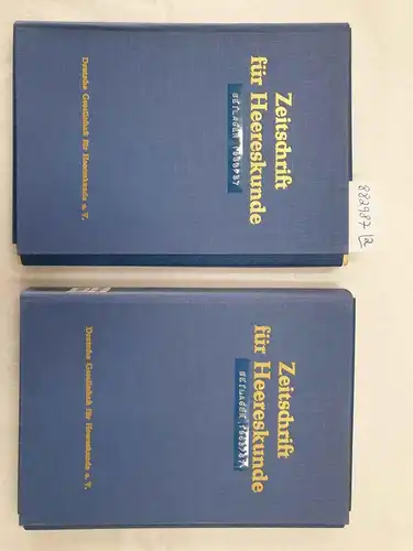 Deutsche Gesellschaft für Heereskunde e.V. (Hrsg.): Zeitschrift für Heereskunde : Konvolut Beilagen : 1953/57 : 1963/67 : 2 Mappen 
 (Wissenschaftliches Organ für die Kulturgeschichte der Streitkräfte, ihre Bekleidung, Bewaffnung und Ausrüstung). 