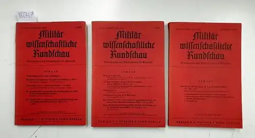 Oberkommando der Wehrmacht (Hrsg.): Militärwissensschaftliche Rundschau: Kriegsjahrgang 1943. : Heft 1 bis 4 in 2 Heften und 1 Doppenheft - so vollständig. 