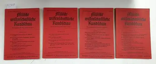 Generalstab des Heeres (Hrsg.): Militärwissensschaftliche Rundschau: Kriegsjahrgang 1941. : Heft 1 bis 4 in 4 Heften - so vollständig. 