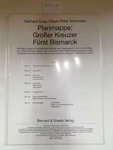Koop, Gerhard und Klaus-Peter Schmolke: Planmappe: Großer Kreuzer Fürst Bismarck. 
