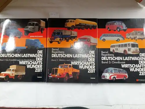 Regenberg, Bernd: Die deutschen Lastwagen der Wirtschaftswunderzeit : Band 1-3 : 3 Bände 
 Vom Dreiradlieferwagen zum Viereinhalbtonner / Mittlere und schwere Fahrzeuge / Omnibusse. 