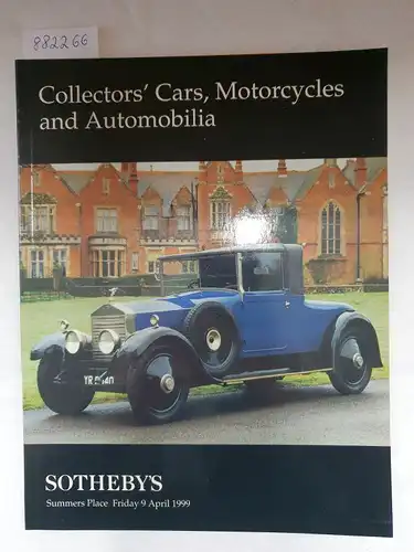 Sotheby's: Collectors' Cars, Motorcycles and Automobilia 
 (Summers Place Friday 9 April 1999). 