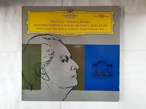 Deutsche Grammophon 138 645 SLPM : NM / EX, Klavierkonzerte A-Dur KV 488 und C-Moll KV 491 : Wilhelm Kempff : Berliner Philharmoniker : Ferdinand Leitner