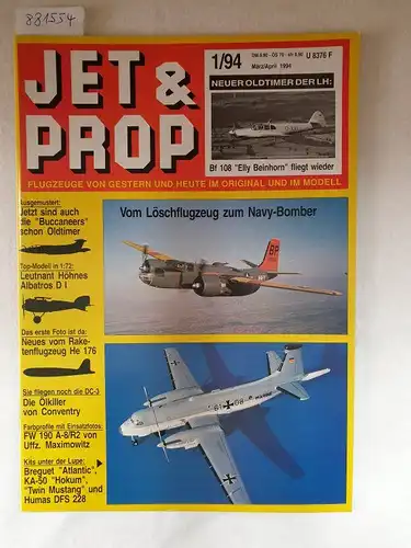 Birkholz, Heinz (Hrsg.): Jet & Prop : Heft 1/94 : März / April 1994 : Neuer Oldtimer der LH: Bf 108 "Elly Beinhorn" fliegt wieder 
 (Flugzeuge von gestern und heute im Original und Modell). 