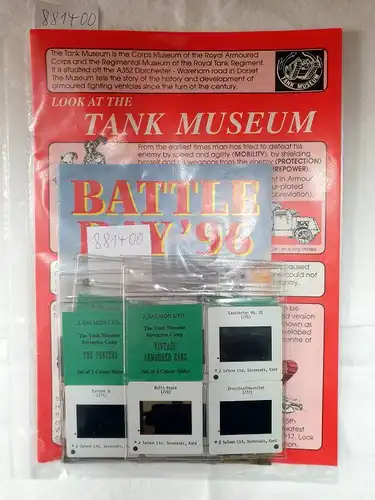 The Tank Museum Bovington Camp (Hrsg.): British Tanks W.W.I. & Allied Tanks W.W.II. & The Panzers & Centurion & Vintage Armoured Cars 
 5x Set of 3 Colour Slides & 1 Poster & 1 Booklet: Battle Day `96). 