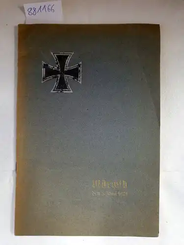 Kommando der Marineschule Mürwikvon Stoch und  Witschetzky: Skagerrak-Gedenkfeier und Einweihung des Seeoffizier- Ehrenmals am 3. Juni 1923. 