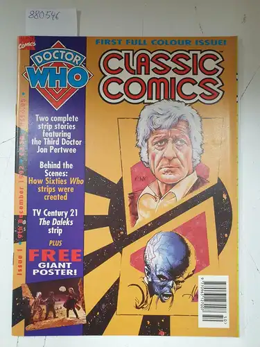 Marvel Comics: Marvel Classics Comics Doctor Who, Issue 1, 9th December 1992
 with original Poster. 