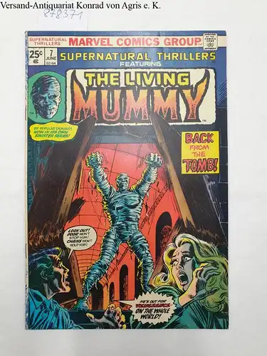 Gerber, Steve and Val Mayerick: Marvel Comics-Supernatural Thrillers: The Living Mummy- June 1974, Vol.1, No.7
 Back to the Tomb!. 