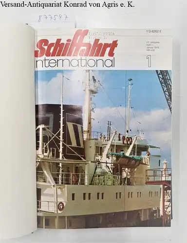 Koehlers Verlagsgesellschaft: Schiffahrt International. 29.Jg. Nr.1-12 (komplett in Leineneinband). 