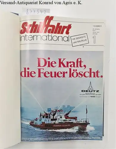 Koehlers Verlagsgesellschaft: Schiffahrt International. 26.Jg. Nr.1-12 (komplett in Leineneinband). 