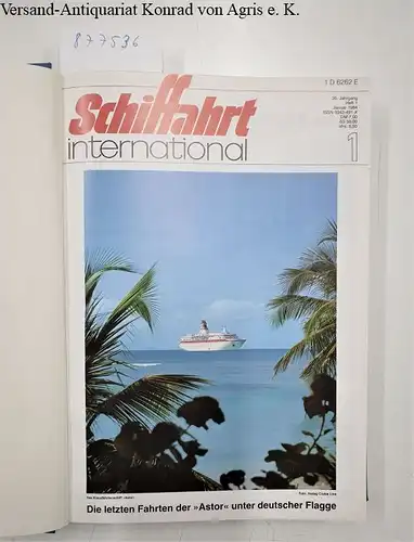 Koehlers Verlagsgesellschaft: Schiffahrt International. 35.Jg. Nr.1-12 (komplett in Leineneinband). 