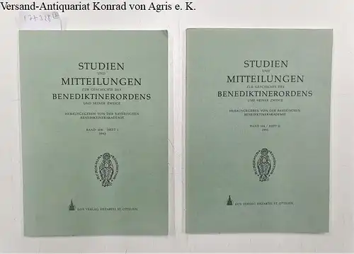 Bayerische Benediktinerakademie (Hrsg.): Studien und Mitteilungen zur Geschichte des Benediktinerordens : Bd. 104 : Hefte 1 u. 2. 