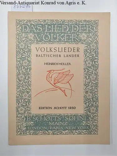 (Das Lied der Völker) : Edition Schott 1230, Volkslieder Baltischer Länder