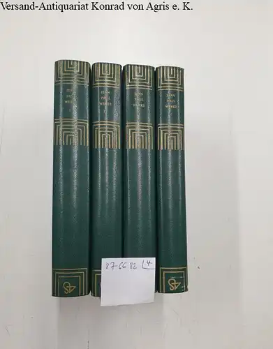 Jean PaulKarl Freye  (Hrsg.) und Alfred Brandstetter  (Bearb.): Werke in vier Bänden : Bd.1: Idyllen : Bd. 2: Sienbenkäs : Bd. 3: Titan : Bd. 4: Flegeljahre. 