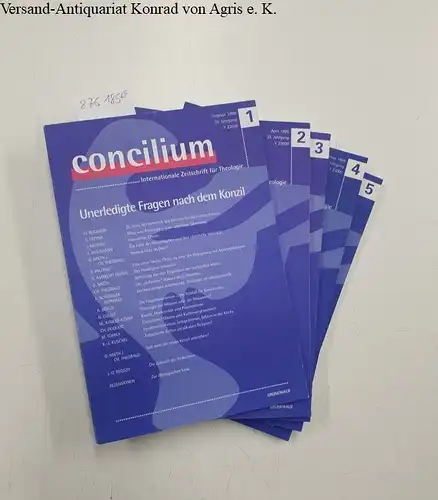 Direktionskomitee: Concilium. Internationale Zeitschrift für Theologie, 35. Jahrgang, 1999, Komplett!. 