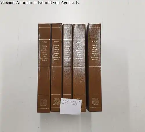 Poten, Bernhard: Geschichte des Militar-Erziehungs- und Bildungswesens in den Landen deutscher Zunge, Band 1-5
 (=Monumenta Germaniae Paedagogica Band XVII) 5 Bände. 