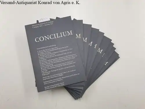 Direktionskomitee: Concilium. Internationale Zeitschrift für Theologie, 6. Jahrgang, 1970, Komplett!. 