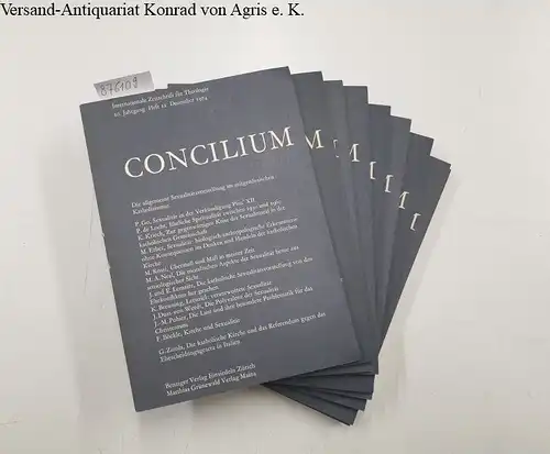 Direktionskomitee: Concilium. Internationale Zeitschrift für Theologie, 10. Jahrgang, 1974, Komplett!. 