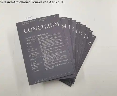 Direktionskomitee: Concilium. Internationale Zeitschrift für Theologie, 18. Jahrgang, 1982, Komplett!. 