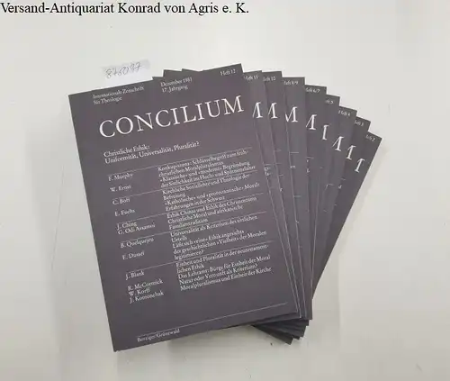 Direktionskomitee: Concilium. Internationale Zeitschrift für Theologie, 17. Jahrgang, 1981, Komplett!. 