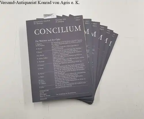 Direktionskomitee: Concilium. Internationale Zeitschrift für Theologie, 24. Jahrgang, 1988, Komplett!. 