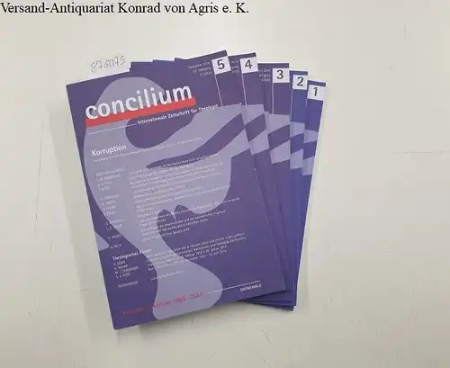 Direktionskomitee: Concilium. Internationale Zeitschrift für Theologie, 50. Jahrgang, 2014, Komplett!
 50 Jahre Concilium  1965 - 2014. 
