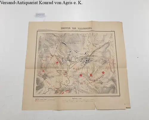 Lith. Institut v. Wilh. Greve, Berlin: Treffen von Villersexel am 9.Januar 1871: Plan 33: 1:25 000: Der deutsch-französische Krieg 1870 - 71. 