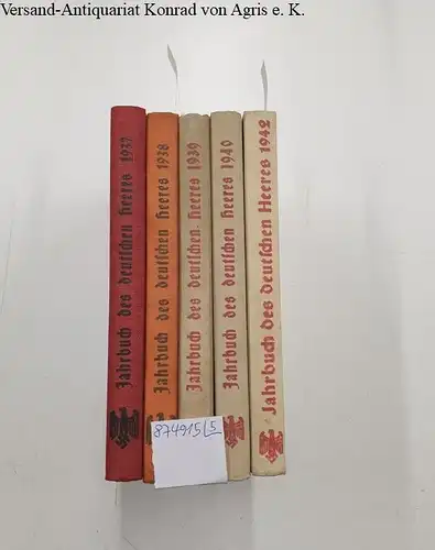 Oberkommando des Heeres: Jahrbuch des deutschen Heeres : Konvolut 5 Bände : 1937 1938 1939 1940 1942. 