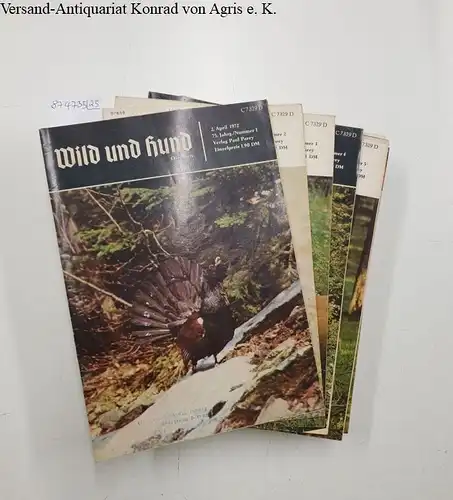 Verlag Paul Parey: Wild und Hund : 75. Jahrgang 1972 - 1973 : 25 Hefte : Heft 1-26 (ohne Heft 6). 