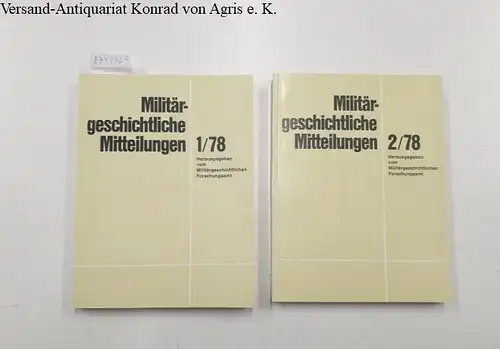 Deist, Wilhem, Klaus A. Maier und Horst Zoske: (Band 1+2/1978) Militärgeschichtliche Mitteilungen. 