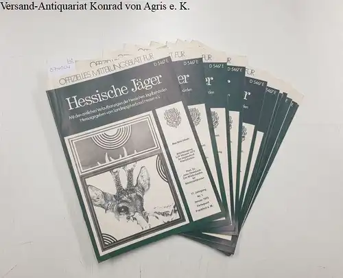 Vogl, Fritz (Red.): 12 Hefte: 1 -12 1973: Offizielles Mitteilungsblatt für Hessische Jäger. 