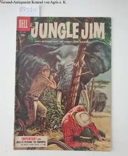 Dell Comics: Jungle Jim, vol.1 , No.6, October-December 1956
 only he dared hunt the twenty-toed elephant. 