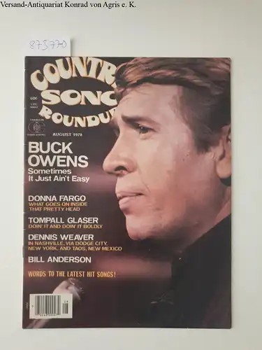 Anderson, William T: Country Song Roundup, August 1978, vol. 30, No. 229 ( Buck Owens, Donna Fargo, Tompall Glaser, et. al. ). 